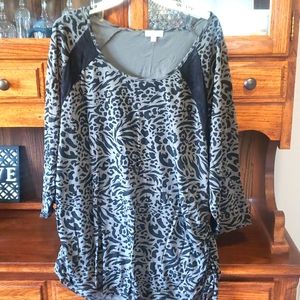 Plus Size Animal Print Top